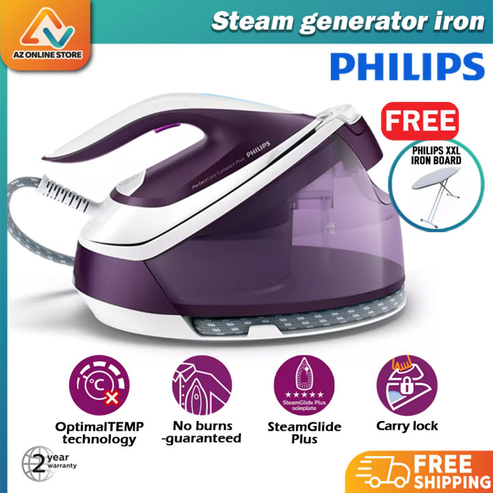 NEW] PHILIPS PerfectCare Compact Plus Steam Generator Iron GC7933 /  (GC7933/36) + FREE Ironing Board