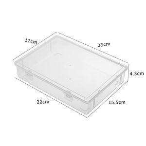 VMCTRD Large Capacity Transparent Plastic Box with Lid Multifunctional Cable Miscellaneous Items Organizer Durable Dustproof Card Storage Box Desktop Decoration Box