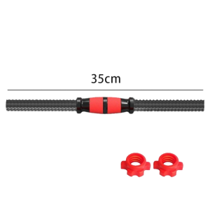 2pcs Rubber Wrapped Dumbbell Handles 35/47CM with Spin Collars & Weights Plates Versatile Fitness Training Accessories