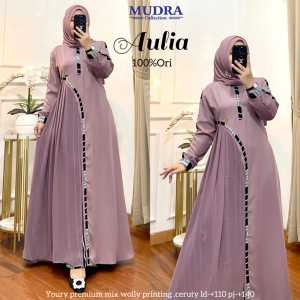 Dress Luxury Youry Premium Mix Wolly Printing Ceruti FIt to XL PB 140 cm Aulia Dress