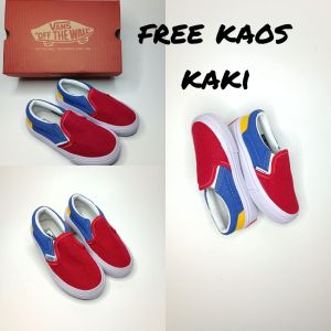 sepatu anak cowo cewe vans22 slip on mario