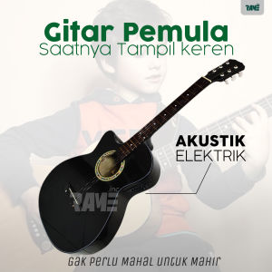 Gitar akustik elekttrik  model yamaha pemula  gratis packing aman bonus senar dan pick