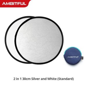 30cm 2in1 Multi-Disc Diffuers Light Round Reflector With Bag Portable Collapsible Silver Gold White for Photography Studio