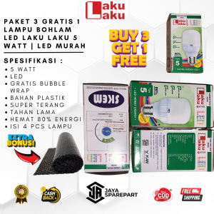 Paket Lampu 3 Gratis 1 Lampu Bohlam LED Laku Laku 5 Watt | LED Murah