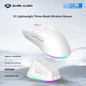 Dark Alien X1 Wireless Gaming Mouse PAW3311 22000DPI 300mAh 3-Mode Connection 2.4GHz/Bluetooth RGB E-sports Ergonomics Computer Mouse