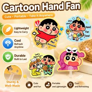 Kipas Tangan Kartun Cartoon Hand Fan Mini Portable Cooling Fan Kids Summer Cute Handheld Manual Fan