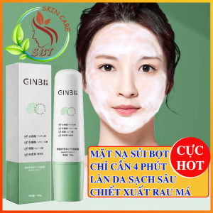 Mặt Nạ Sủi Bọt Thải Độc GINBI Dạng Gel Tuýp 100g Chiết Xuất Rau Má Làm Sạch Sâu Da Mặt Se Khít Lỗ Chân Lông Dưỡng Ẩm Sáng Da