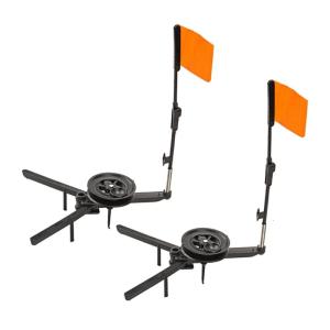 2 cái câu cá trên băng đầu que lên ngoài trời mùa đông dụng cụ câu cá tip UPS đình công chỉ số với cực cờ cho Angler