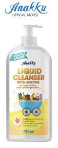 Anakku Baby Liquid Cleanser Enzyme Baby Bottle Cleanser 750ml (Apple/Peach)
