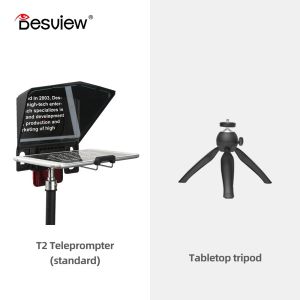 Bestview/Destview T2 Teleprompter Big Screen Prompter Teleprompter Professional Interview Teleprompter Anchorman Host for DSLR For iPad Smartphone video prompter