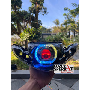 Lampu depan Vega R new biled billed Matrix RGB ganti warna suka suka