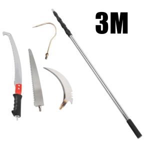 Telescopic Tree Pruning Saw Set with Pruner and Loppers 3M/5M/6M Adjustable High Altitude Gardening Tool
