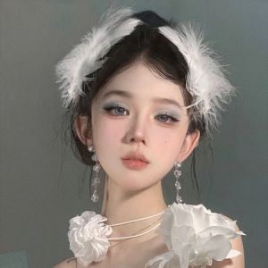 2 Buah/Set Klip Rambut Mutiara Bulu Korea Jepit Mutiara Bulu headpiece wedding mutiara sepasang