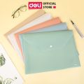 Túi file đựng tài liệu A4 Deli nhiều màu, my clear bag bìa đựng tài liệu văn phòng phẩm lưu trữ hồ sơ giấy tờ - PP301. 