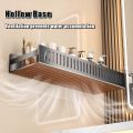 Punch-free Wall-mounted Bathroom Organizer Storage Rack Shampoo Holder Kitchen Spice Rack Waterproof. 
