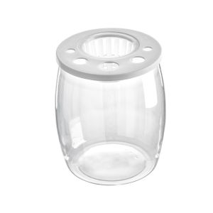 SDFSF Plastic Small Clear Fish Tank With Lid Transparent Goldfish Tank Miniature Landscape Shatterproof Turtle Terrarium Home Decor