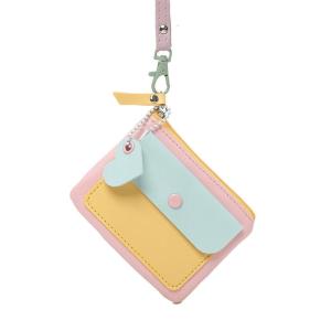 Phụ Nữ Đa Năng chất liệu da PU Ví tiền Key Trường Hợp Đối Với sử dụng thường nhật màu tương phản Chủ Túi Thanh Lịch Ví Nhỏ