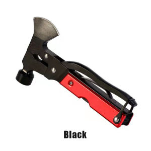 Sturdy 13 In 1 Survival Axes Delicate Hammer Tool for Camping Hiking Home Improvement Multifunctional Stainless Steel Outdoor Hammer Home Waist Axe Chopping Tactical Camping Survival Mountain Carpenter Tools