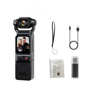 【SG Local Stock】4K Pocket Action Camera Touch Screen Portable Vlog Cam with Stabilizer WiFi for YouTube Gift