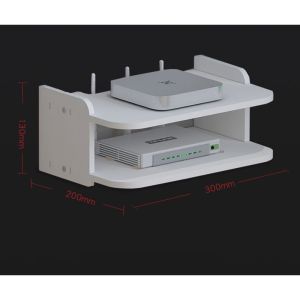 ชั้นวางเราเตอร์ wifi ชั้นวางติดผนัง การติดตั้งแบบไม่ต้องเจาะ การออกแบบก้นกลวง ระบายความร้อนได้สะดวก กล่องเก็บเราเตอร์ ป้องกันสิ่งของหล่น
