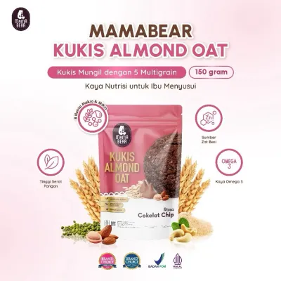 MamaBear Kukis Almond Oat - Cemilan Ibu Menyusui - Mama Bear