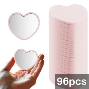 48/96pcs Portable Mirror Wedding Season Sweet Party Favors Heart-Shaped Pocket Glass Makeup Mirrors for Travel Gifts Home Decor2026