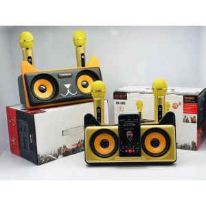 Loa bluetooth karaoke SDRD SD-305 kèm 02 mic không dây Loa Bluetooth Karaoke SD-305 Kèm 2 Micro Không Dây Loa Bluetooth karaoke SD-305 tai mèo-Tặng kèm 2micro loa karaoke bluetooth sd - 305 kèm 2 micro không dây