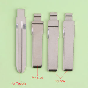[caichuitan] 10Pcs 2# 31# 86# 89# Metal Uncut Blank Flip Remote Key Blade For VW Passat Bora Seat Skoda Audi For Keydiy KD Xhorse VVDI JMD