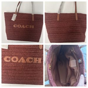 Origina bag Ladies tote bag with large capacity open storage and woven stripes for vacation travel CER30
