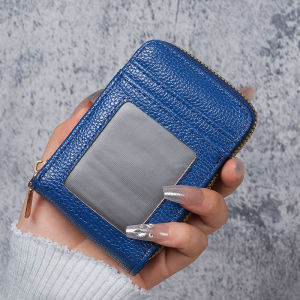 Hot-selling Multi-color Zipper Credit Card Holder 12 Card slot anti-theft wallet for women small card holder card case [ Free Shipping ]