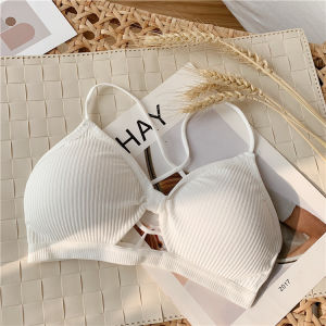 Lizida Áo Ngực Hở Lưng Không Đường May Bằng Cotton Màu Trơn Cho Nữ Đồ Lót Lưng Đẹp Hở Chéo Gợi Cảm