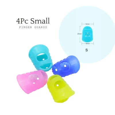 4PCS/Set Silicone Finger Guards Guitar Fingertip Protectors for Ukulele Guitar S M L Guitar Accessories Ready Stock