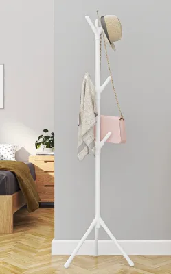 9 Hook Carbon Steel Coat Rack Hanging Pole Rack Clothes Hanger Coat Stand Storage Display Hall Tree