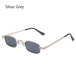 Retro Metal Frame Travel Punk Sun Glasses UV400 Protection Shades Small Rectangle Sunglasses
