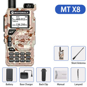 MT X8 Two-Way Radio ดำ 10W – NBTC 8800mAh ฟรีหูฟัง สำหรับร้านค้า/โรงแรม