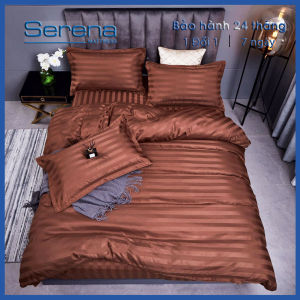 Chăn ga gối nệm 5 món lụa 3f SERENA chính hãng bộ vỏ bọc chăn ga drap grap ra gối nệm đệm trải giường mát lạnh 5 món lụa 3f đẹp người lớn chần bông cao cấp - hệ thống nệm