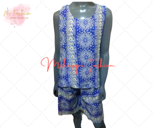 Plus Size XL-2XL Pangbahay Terno Shorts Floral Design for Women