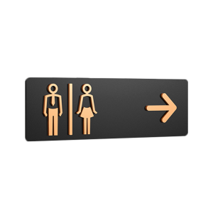 Toilet Signage Men And Women Bathroom Sign Public Toilet Guide Left And Right Restroom Prompt Sign