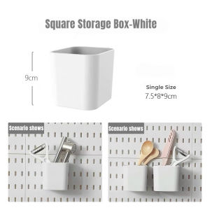 DIY Pegboard Combination Wall Organizer No Drill Wall Mount Display Pegboard Panel for Garage Kitchen Living Room Bathroom OfficePegboard Wall Organizer