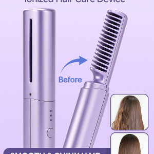 หวียืดผมไอออนลบแบบชาร์จไฟได้ เพื่อการม้วนผมและยืดผม ให้ความร้อนรวดเร็ว ไม่ลวกและจัดแต่งทรงผม