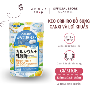 Kẹo bổ sung canxi và lợi khuẩn cho bé Orihiro 150 viên Nhật