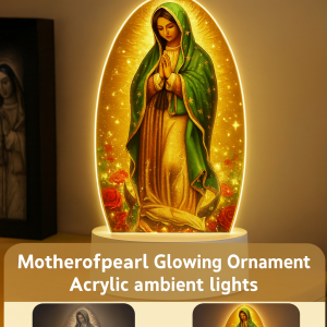 Home ambient light acrylic luminous ornament motherofpearl praying decoration