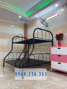 Giường sắt lệch tầng GIÁ RẺ nhiều kích thước từ 0.8-1m8 dài 2m miễn phí giao hàng lắp đặt tại HCM