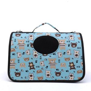 Portable cat bag Portable pet bag Folding breathable shoulder oblique backpack Pet out bag Cat out bag