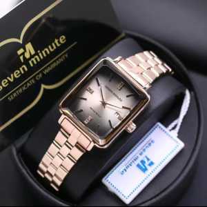 JAM TANGAN WANITA TERBARU 2024 TANGGAL AKTIF KACA TIMBUL SEVEN MINUTE VF-3710 ORIGINAL