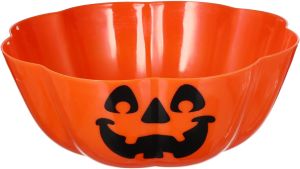 DOITOOL Halloween Fruit Salad Bowl Pumpkin Lamp Pattern Large Candy Plate for Party Treats and Trick-or-Treat Serving