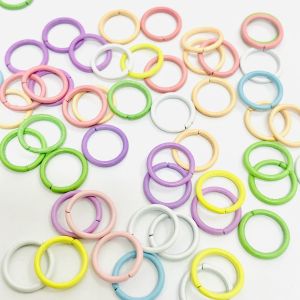 ห่วง กลม ขนาด 8mm 10mm สีสด สีพาสเทล เคลือบด้าน ของตกแต่งชิ้นงาน DIY ทำพวงกุญแจ