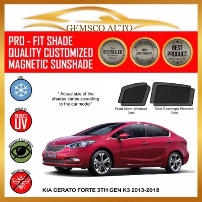 Kia Cerato Forte K3 3rd Gen 2013 - 2018 ( 4 / 5pcs ) Car Magnetic Sunshade / Boot Tray/Window Visor