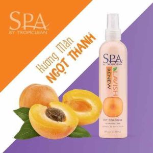 Nước hoa thiên nhiên dưỡng lông Tropiclean cho chó mèo xuất xứ Mỹ 236ml