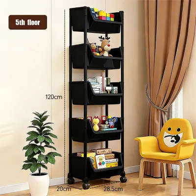 Frankybee 3/4/5 Susun Rak Susun Roda / Rak Buku / Rak Toy Storage / Rak Serbaguna / Rak Troli Susun / Aesthetic Rak Penyimpanan Dapur